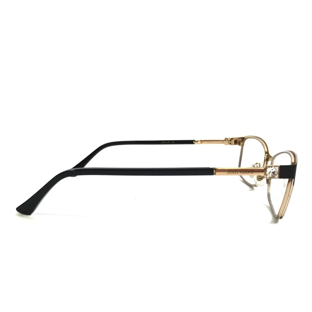 Jimmy Choo Eyeglasses Frames JC288 807 Matte Black Shiny Gold Crystals 54-16-140